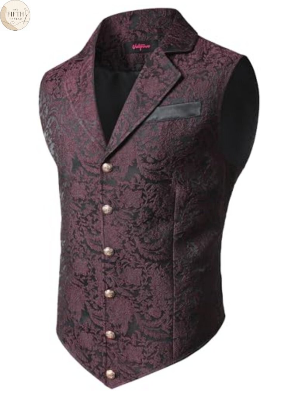 Mens Victorian Steampunk Suit Vest Slim Fit Sleeveless Gothic Waistcoat